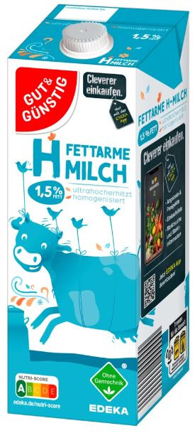 Fettarme H-Milch 1,5% Fett 