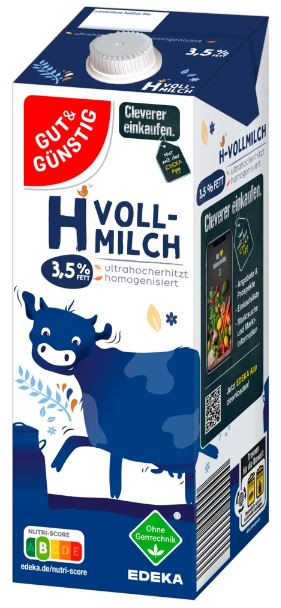 H-Vollmilch 3,5% Fett   